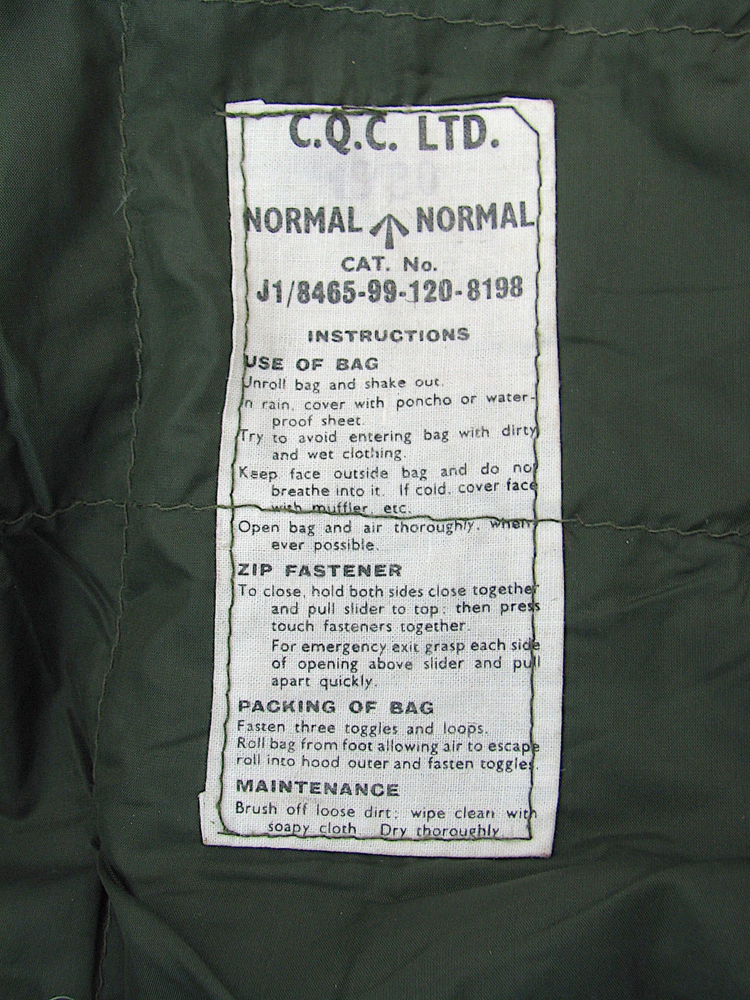 British Army ’58 Pattern Sleeping Bag CMP14 | Comrades